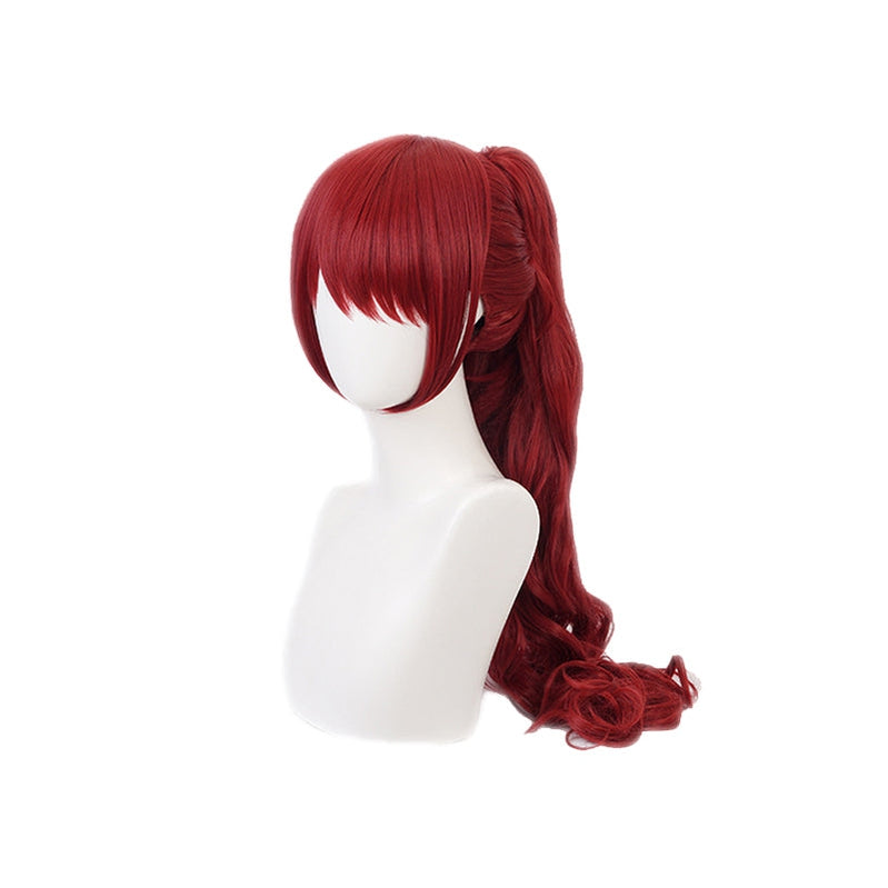 Anime Persona 5 Kasumi Yoshizawa Long Wine Red Cosplay Wigs - Cosplay Clans