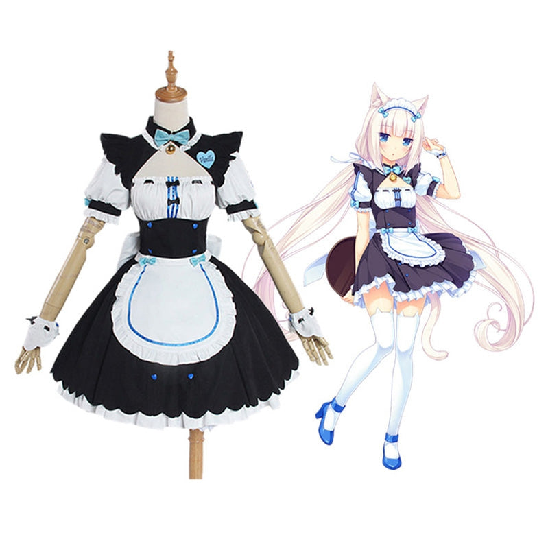 Anime Nekopara Catgirl Vanilla Maid Outfit Cosplay Costume - Cosplay Clans