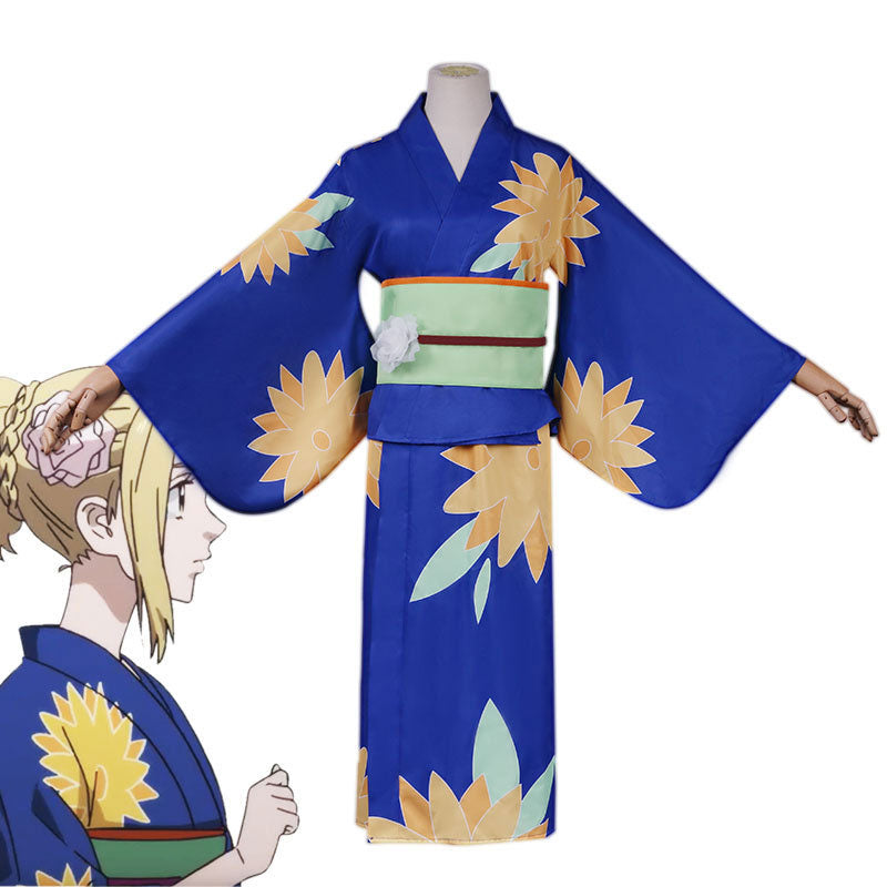 Anime Tokyo Revengers Emma Sano Kimono Fullset Cosplay Costumes - Cosplay Clans