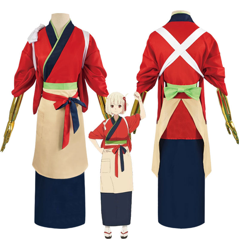 Anime Lycoris Recoil Chisato Nishikigi Kimono Cosplay Costumes
