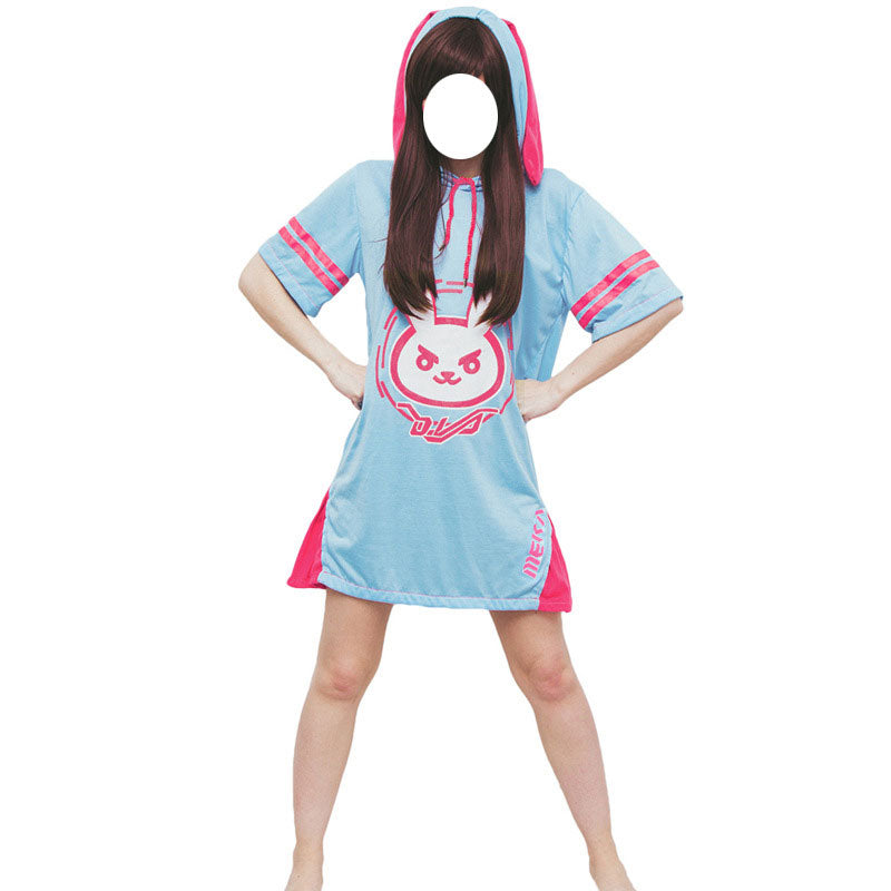 Game Overwatch 2 D.Va Hana Song Hoodie Dress Cosplay Costumes