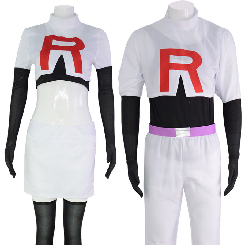Anime Pokemon and Digimon Jessie James Uniform Cosplay Costumes