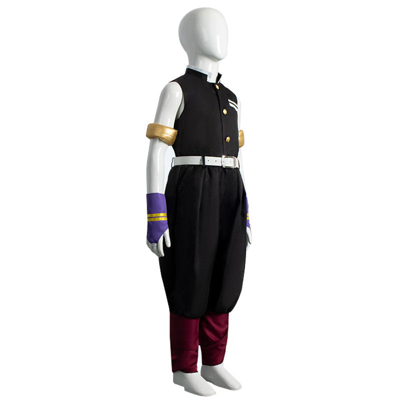 Anime Demon Slayer Kimetsu no Yaiba Tengen Uzui Kids Fullset Cosplay Costumes - Cosplay Clans