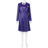 The Addams Family Wednesday Addams Purple Uniform Cosplay Costumes