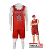 Anime Slam Dunk Hanamichi Sakuragi Basketball Uniform Cosplay Costumes