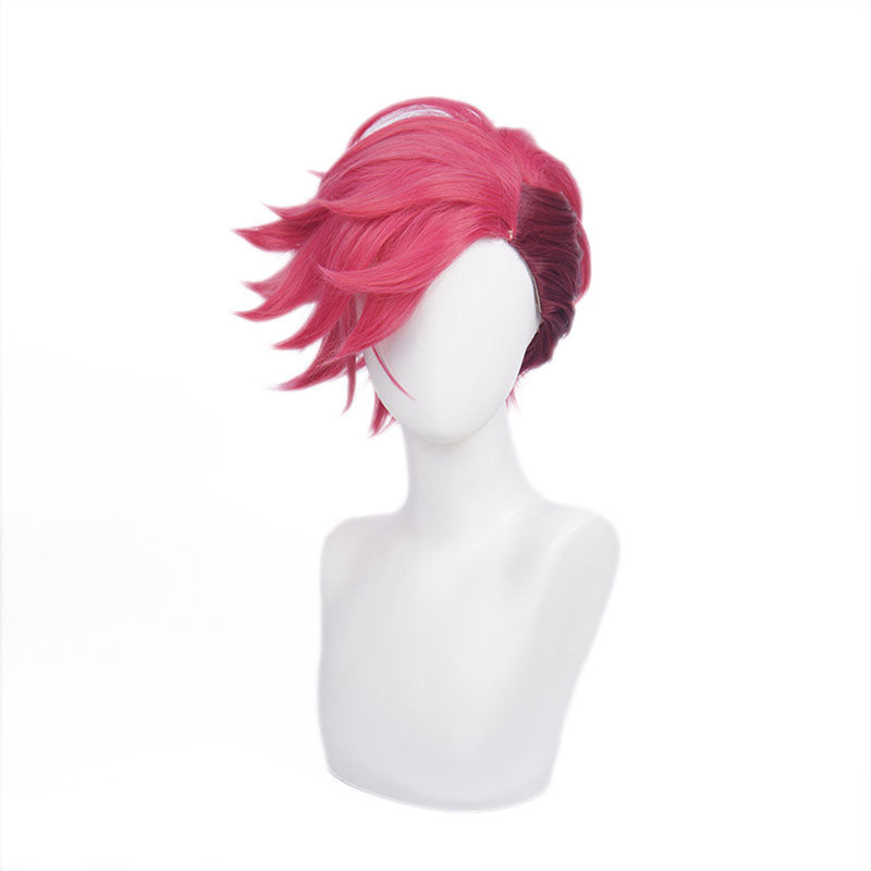 Game LOL Arcane Vi Rose Red Cosplay Wigs - Cosplay Clans