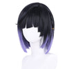 Game Genshin Impact Yelan Black Gradient Purple Cosplay Wigs