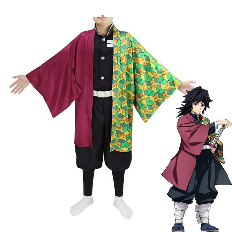 Anime Demon Slayer Kimetsu no Yaiba Tomioka Giyuu Kimono Cosplay Costumes - Cosplay Clans