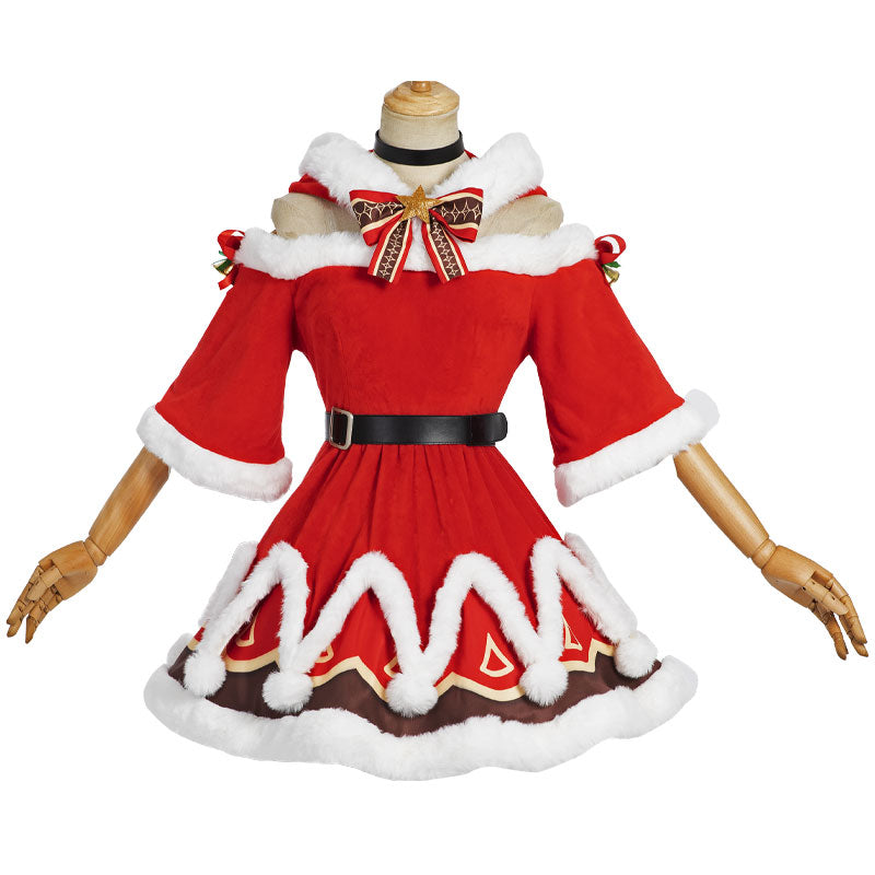 Game Genshin Impact Christmas Barbara Cosplay Costumes - Cosplay Clans