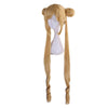 Anime Sailor Moon Tsukino Usagi Long Straight Double Braids Blonde Cosplay Wigs - Cosplay Clans