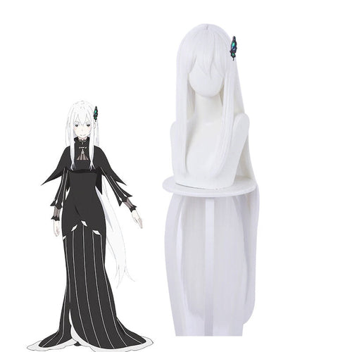 Anime Re:Zero Starting Life in Another World Echidna Witch of Greed Long Straight White Cosplay Wigs - Cosplay Clans