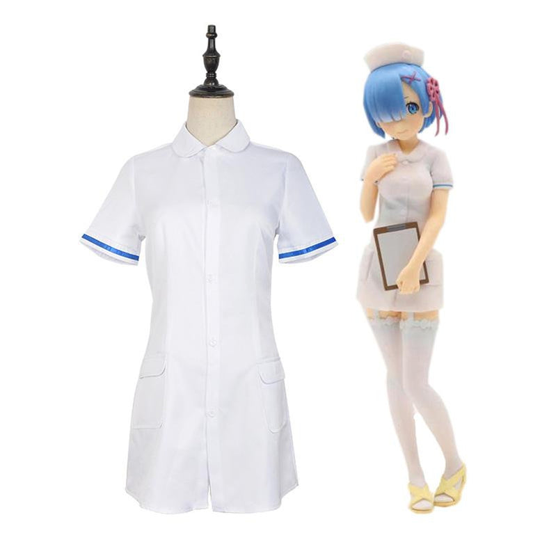 Anime Re:Zero Starting Life in Another World Rem Nurse Suit Cosplay Costume - Cosplay Clans