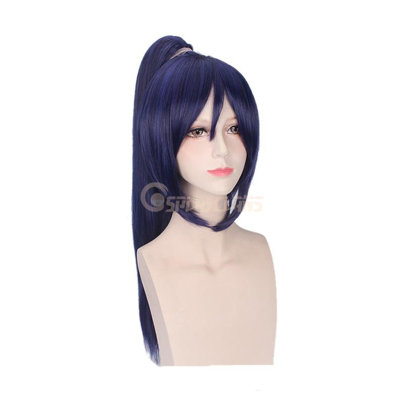 Anime LoveLive!Sunshine!! Matsuura kanan Long Dark Blue Cosplay Wigs - Cosplay Clans