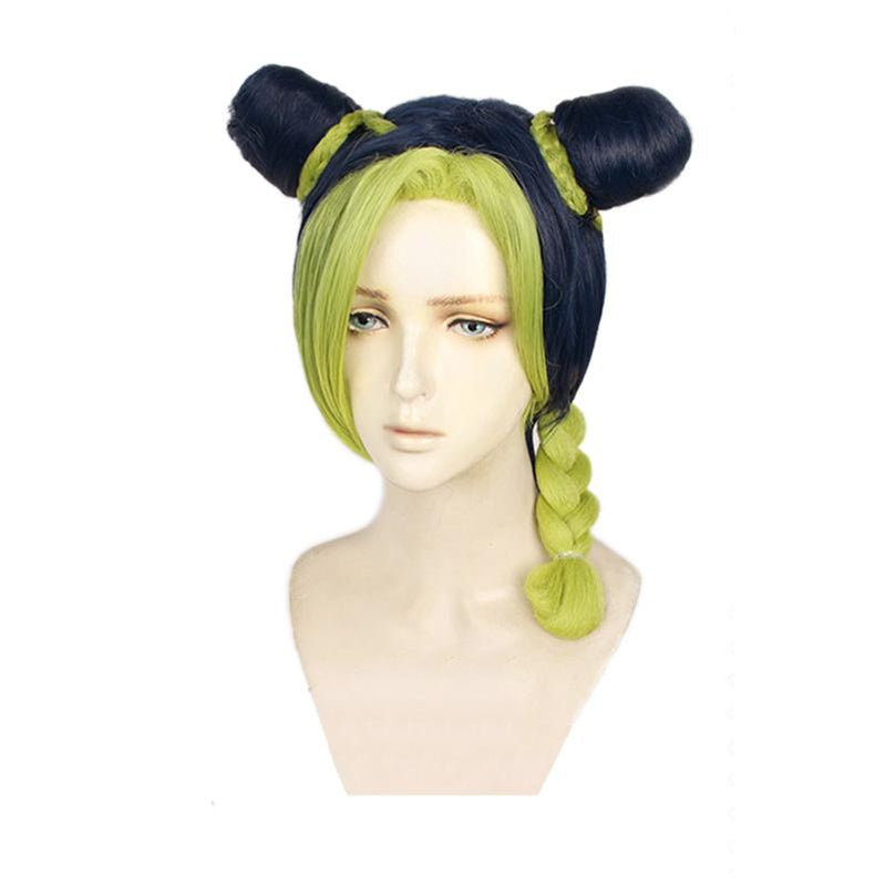 Anime JoJo's Bizarre Adventure Stone Ocean Jolyne Cujoh Mixed Light Green Cosplay Wigs - Cosplay Clans