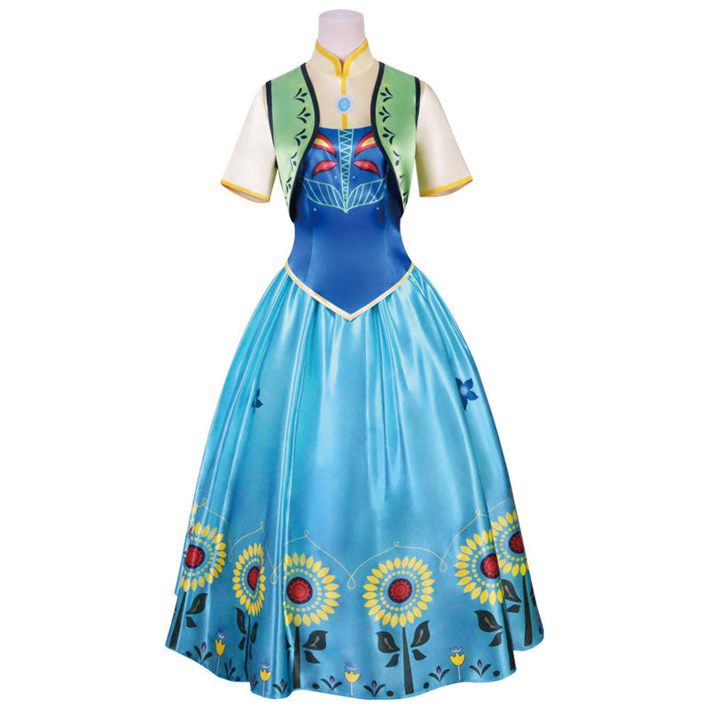 Frozen Anna Snow Princess Dress Cosplay Costumes Frozen Anna Snow Princess Dress Cosplay Costumes