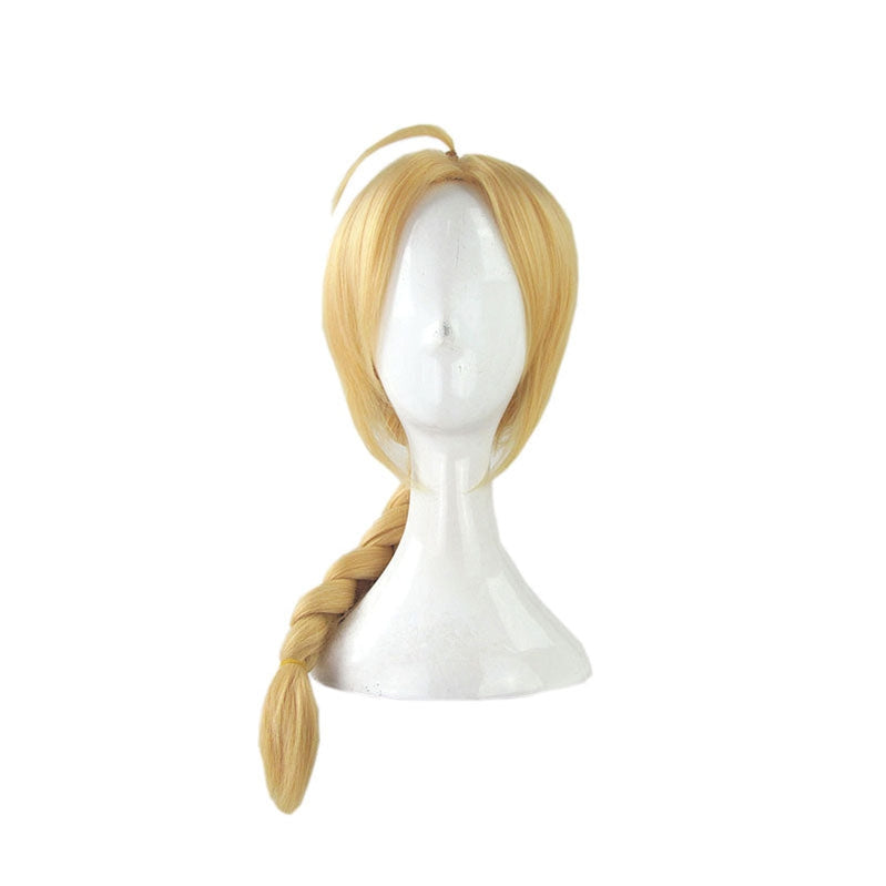 Anime Fullmetal Alchemist Edward Elric 60CM Golden Cosplay Wigs - Cosplay Clans