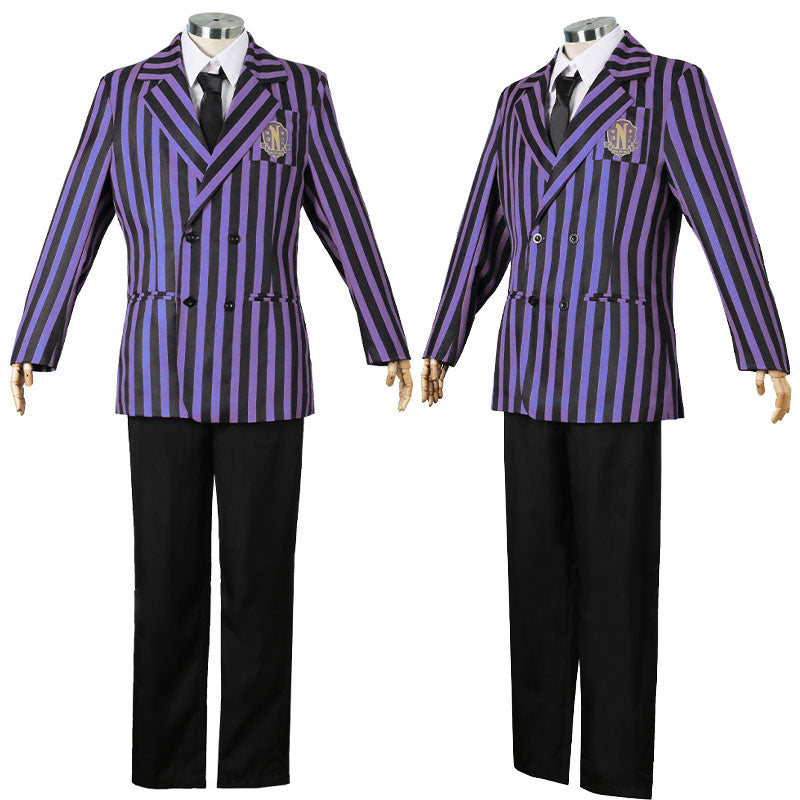 The Addams Family Wednesday Addams Eugene Otinger Nevermore Academy Uniform Cosplay Costumes