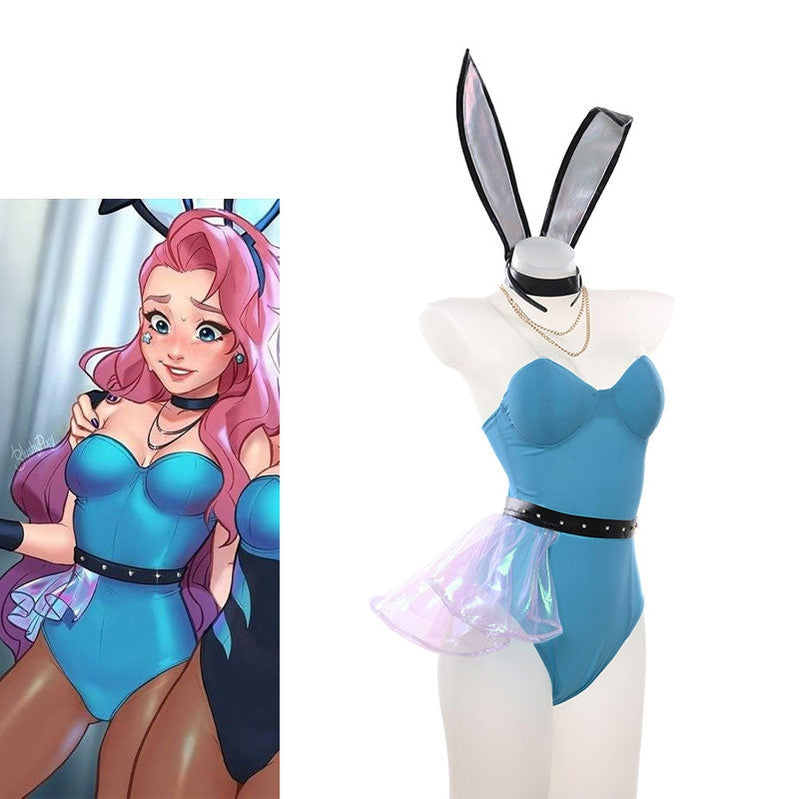 LOL KDA ALL OUT Seraphine Bunnysuit Cosplay Costumes - Cosplay Clans