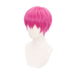 Anime The Disastrous Life of Saiki K. Saiki Kusuo Short Pink Cosplay Wigs - Cosplay Clans