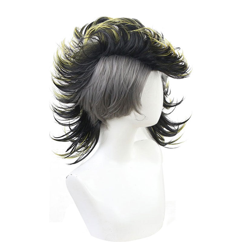 Anime Demon Slayer: Kimetsu no Yaiba Genya Shinazugawa Cosplay Wig 