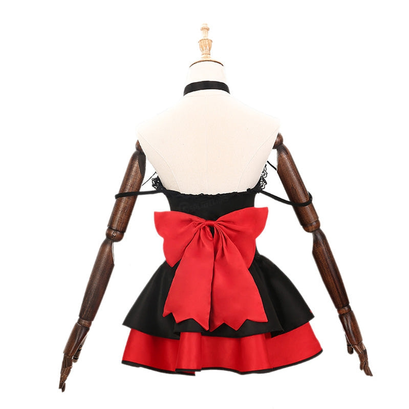 Anime Date A Live Kurumi Tokisaki Black Cat Maid Dress Cosplay Costume - Cosplay Clans