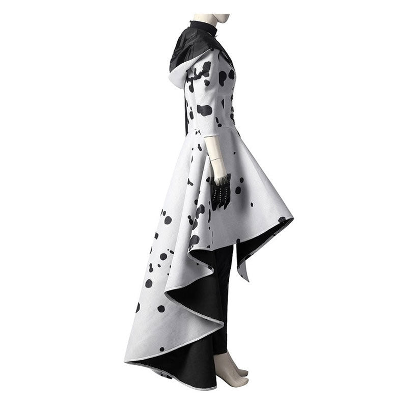 Cruella De Vil Dalmatian Halloween Cosplay Costumes 
