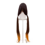 FGO Fate/Grand Order Osakabehime 100cm Long Straight Mixed Brown Gradient Yellow Cosplay Wigs - Cosplay Clans