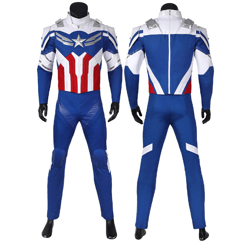 The Falcon and The Winter Soldier Sam Wilson New Captain America Cosplay Costumes