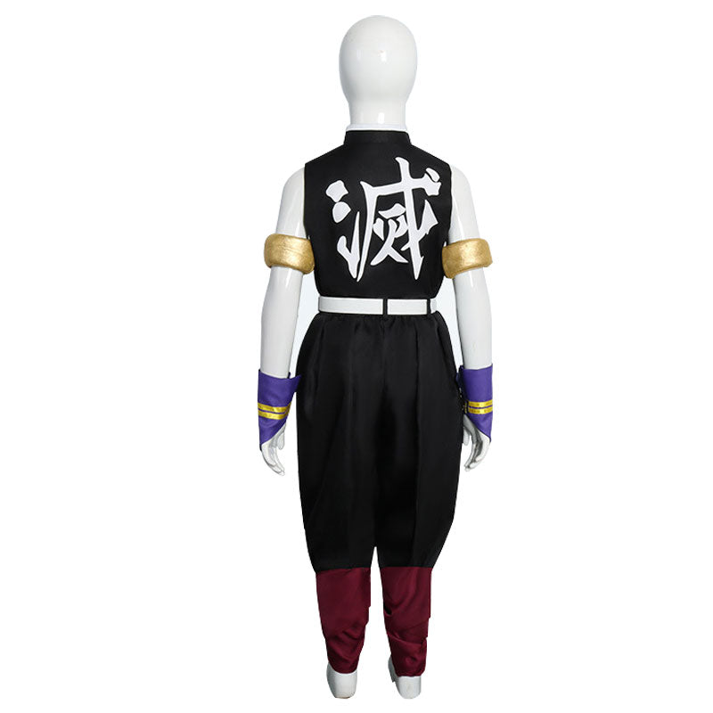 Anime Demon Slayer Kimetsu no Yaiba Tengen Uzui Kids Fullset Cosplay Costumes - Cosplay Clans