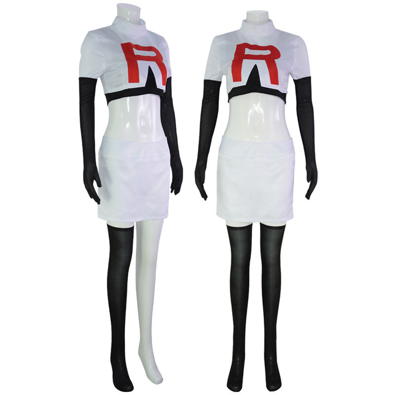 Anime Pokemon and Digimon Jessie James Uniform Cosplay Costumes