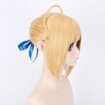 Anime FGO Fate Stay Night Arturia Pendragon Saber Blonde Grey Styled Updo 3 Colors Cosplay Wigs - Cosplay Clans