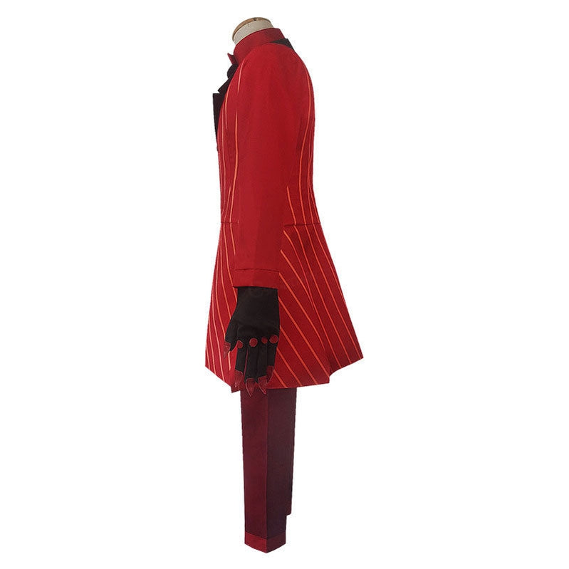 Hazbin Hotel Alastor Red Uniform Outfit Full Set Halloween Cosplay Costumes - Cosplay Clans