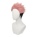 Anime Jujutsu Kaisen Ryomen Sukuna Short Pink Gradient Black Cosplay Wigs - Cosplay Clans