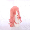 Anime FGO Fate/Grand Order Tamamo no Mae Pink Curly Ponytail Cosplay Wigs - Cosplay Clans