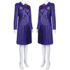 The Addams Family Wednesday Addams Purple Uniform Cosplay Costumes