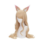 LOL KDA Nine-Tailed Fox Ahri Long Straight Blonde Cosplay Wigs With Ears - Cosplay Clans