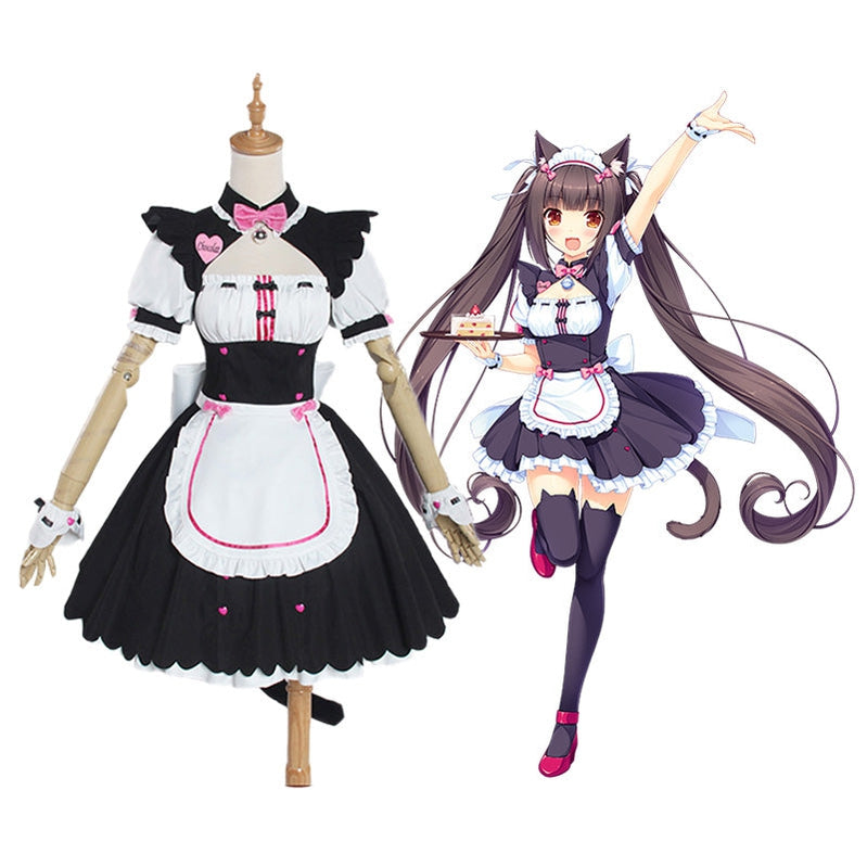 Anime Nekopara Catgirl Chocola Maid Outfit Cosplay Costume - Cosplay Clans