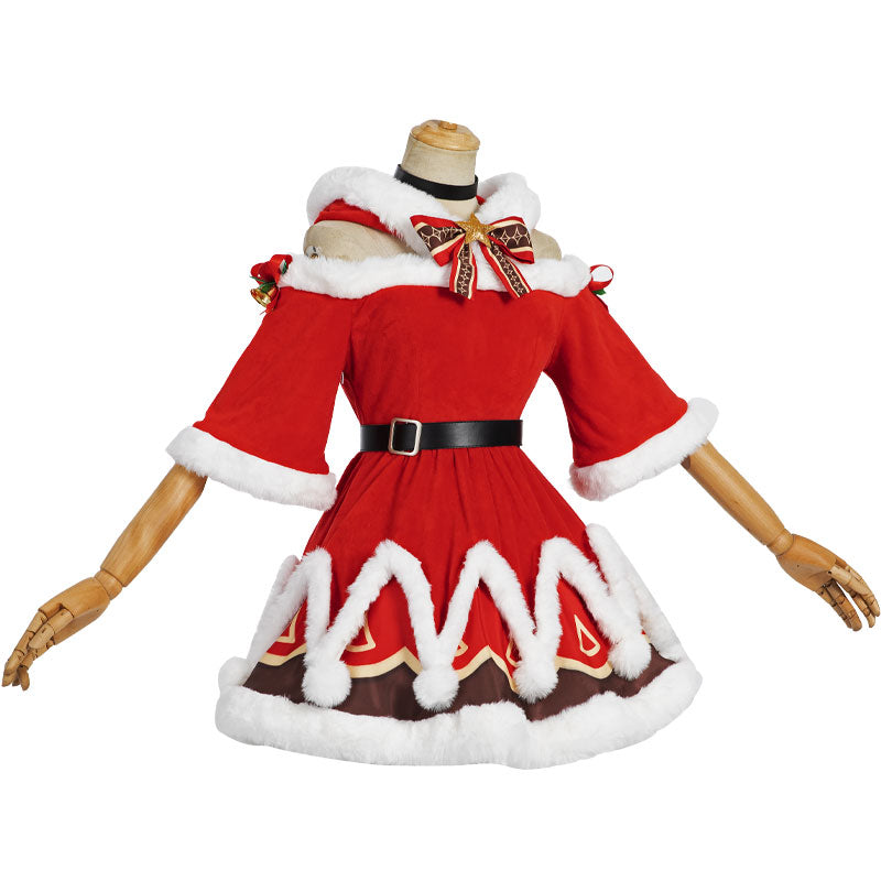 Game Genshin Impact Christmas Barbara Cosplay Costumes - Cosplay Clans