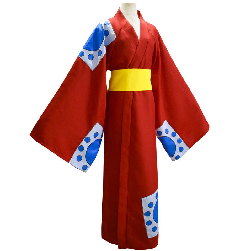 Anime One Piece Wano Country Monkey D. Luffy Kimono Cosplay Costumes - Cosplay Clan