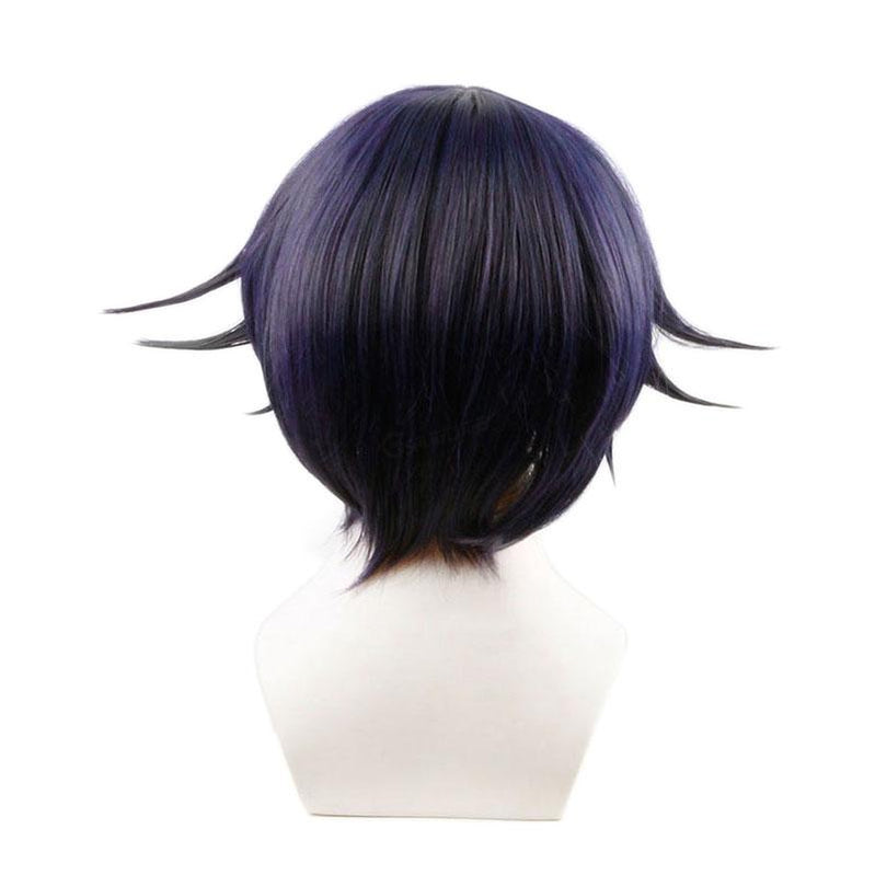 Anime DanganRonpa V3 Oma Kokichi Black Mixed Purple Short Wigs - Cosplay Clans