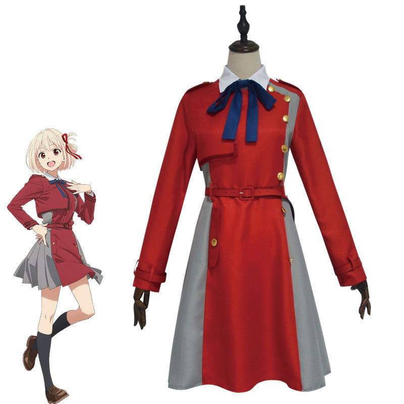 Anime Lycoris Recoil Chisato Nishikigi JK Uniform Cosplay Costumes