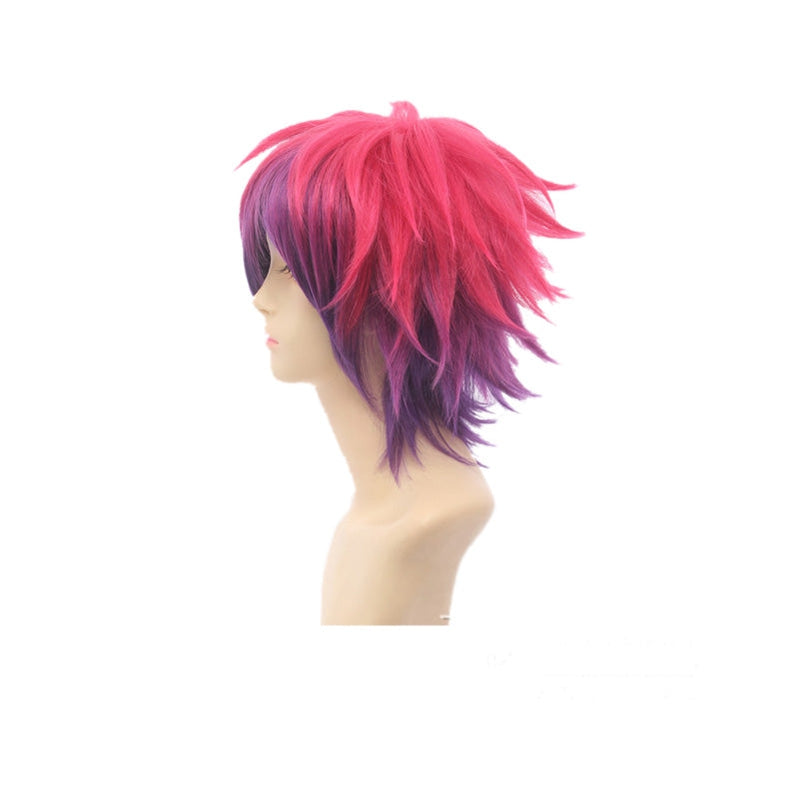 Anime No Game No Life Sora Short Red Fade Purple Cosplay Wigs - Cosplay Clans