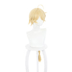 Game Genshin Impact Traveler Aether Blonde Ponytail Cosplay Wigs - Cosplay Clans