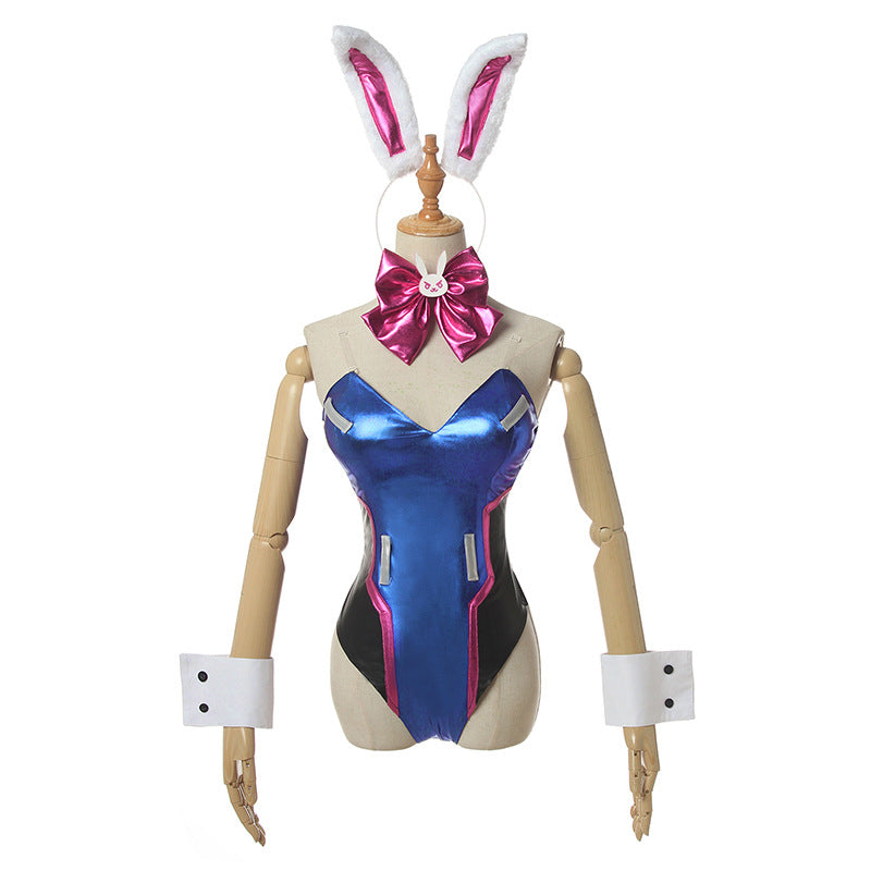 Game Overwatch D.Va Hana Song Bunny Girl Cosplay Costumes 