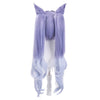 Game Genshin Impact Keqing Ponytails Mixed Purple Cosplay Wig with Ears - Cosplay Clans