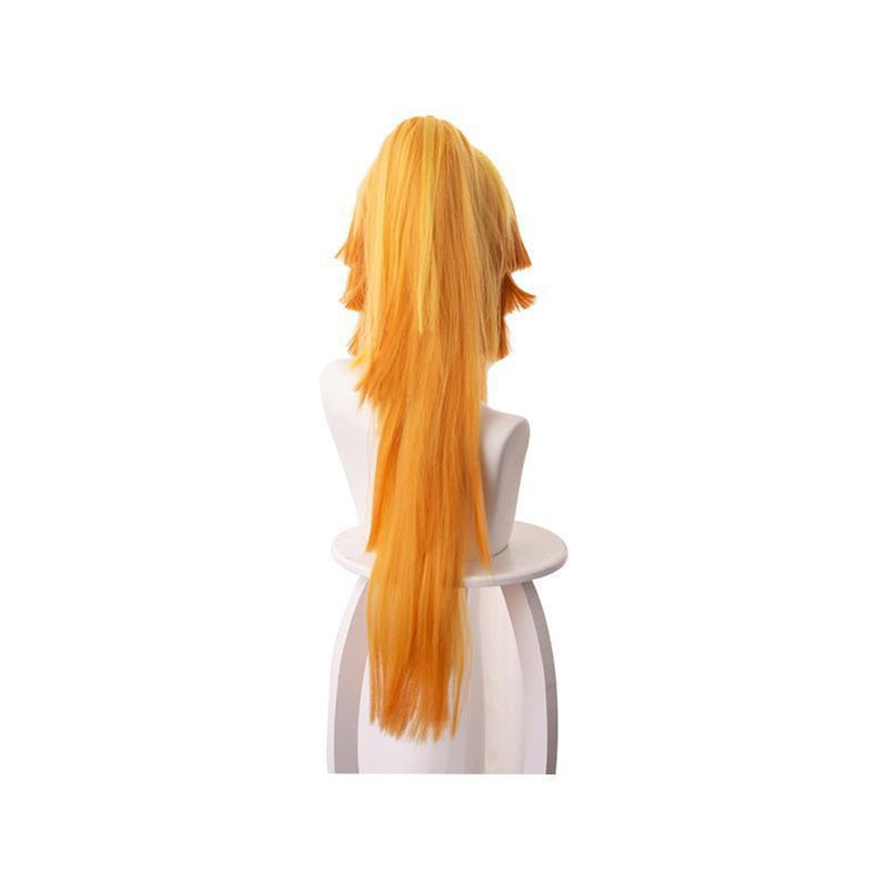 Anime Demon Slayer: Kimetsu no Yaiba Zenitsu Agatsuma Female Cosplay Wig Blonde Long Ponytail Wigs - Cosplay Clans