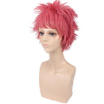 Anime Fairy Tail Etherious Natsu Dragneel Pink Short Cosplay Wigs - Cosplay Clans