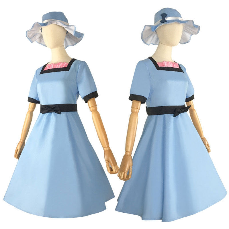 Anime Steins;Gate Shiina Mayuri Blue Dress Cosplay Costume