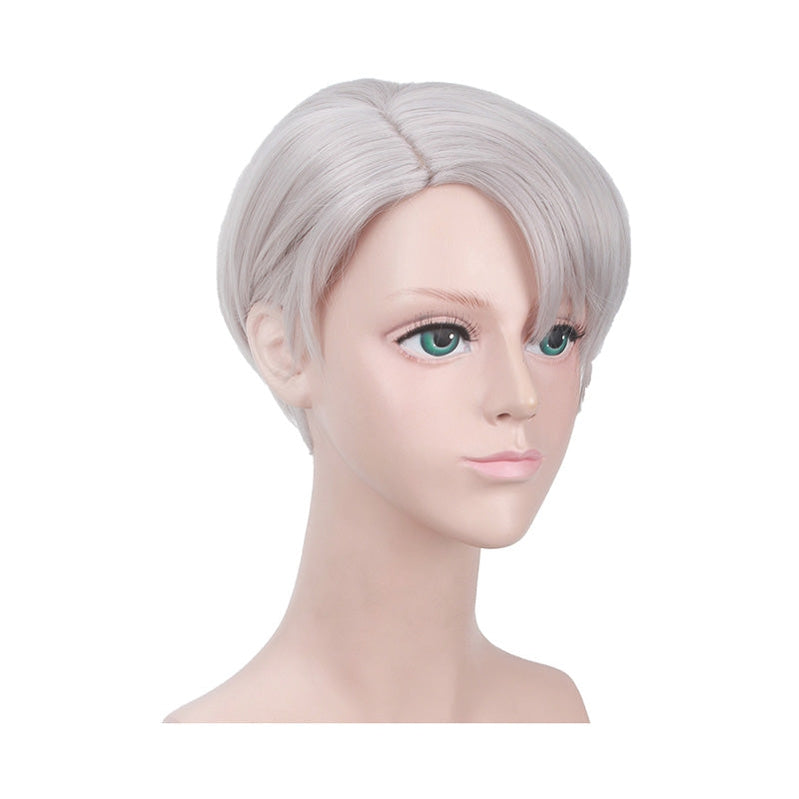 Anime Yuri on Ice Victor Nikiforov Short Gray Cosplay Wigs - Cosplay Clans