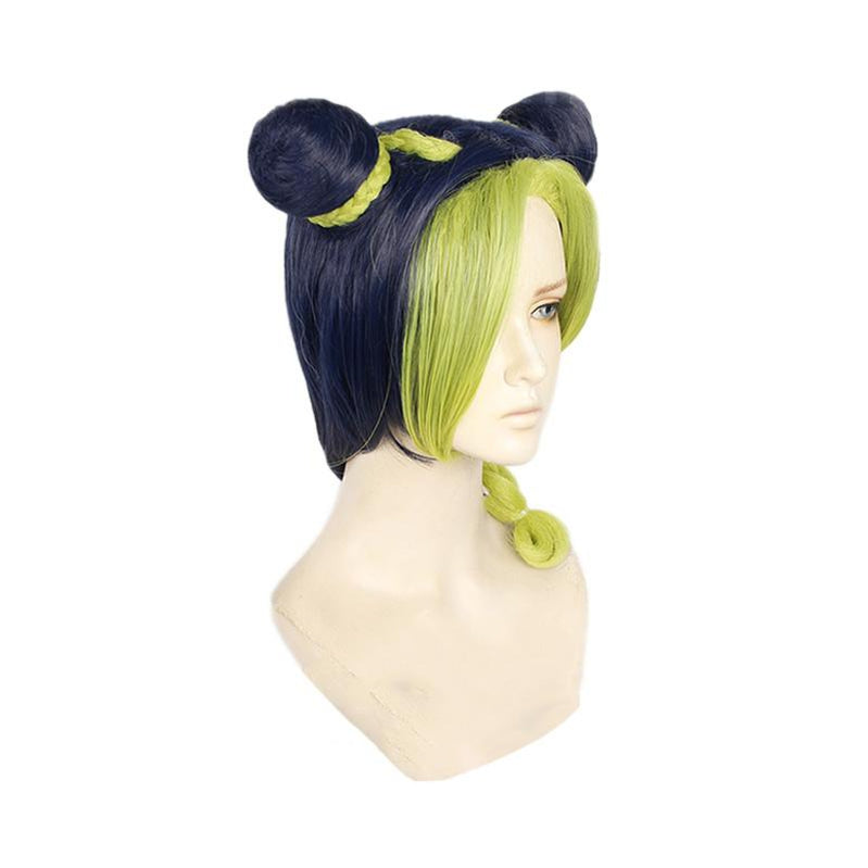 Anime JoJo's Bizarre Adventure Stone Ocean Jolyne Cujoh Mixed Light Green Cosplay Wigs - Cosplay Clans